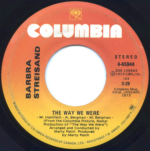 Barbra Streisand - The Way We Were Vinyl Record