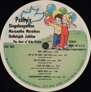 Psalty - Psalty's Singalongathon Maranatha Marathon Hallelujah Jubilee ...The Best Of Kids Praise - 1984