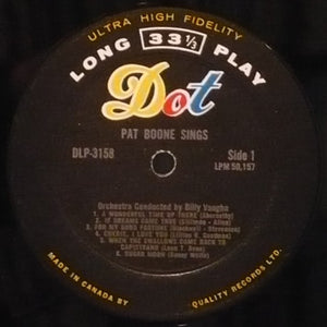 Pat Boone - Pat Boone Sings - 1959