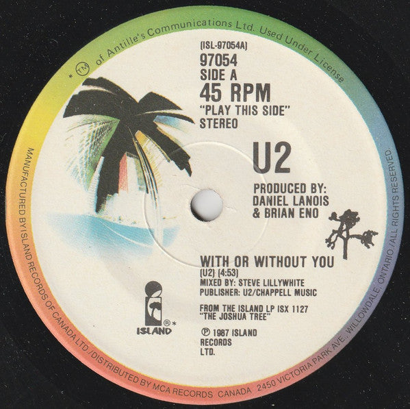 U2 - With Or Without You - 1987