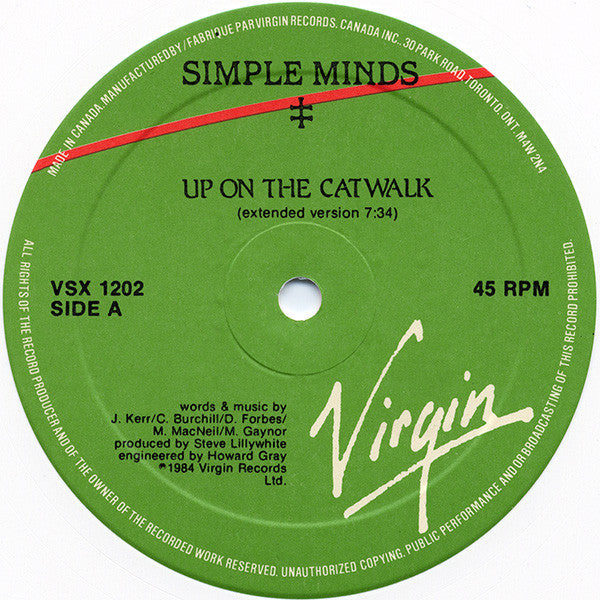 Simple Minds - Up On The Catwalk (Extended Mix) - 1984