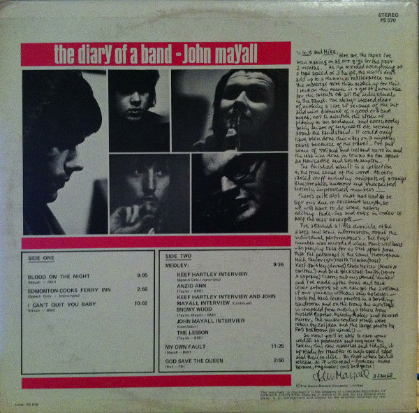 John Mayall - The Diary Of A Band - 1969