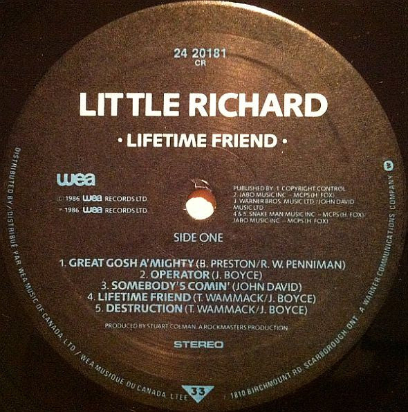 Little Richard - Lifetime Friend