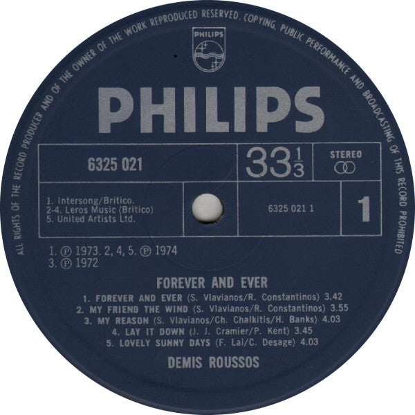 Demis Roussos - Forever And Ever - 1974