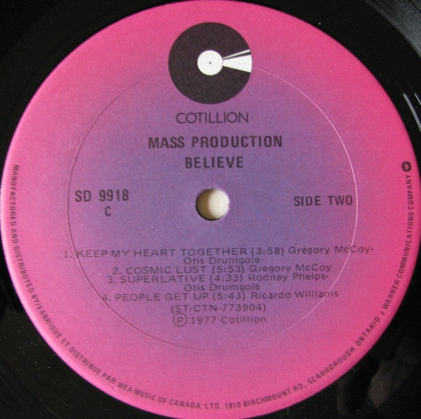 Mass Production - Believe Vinyl Record