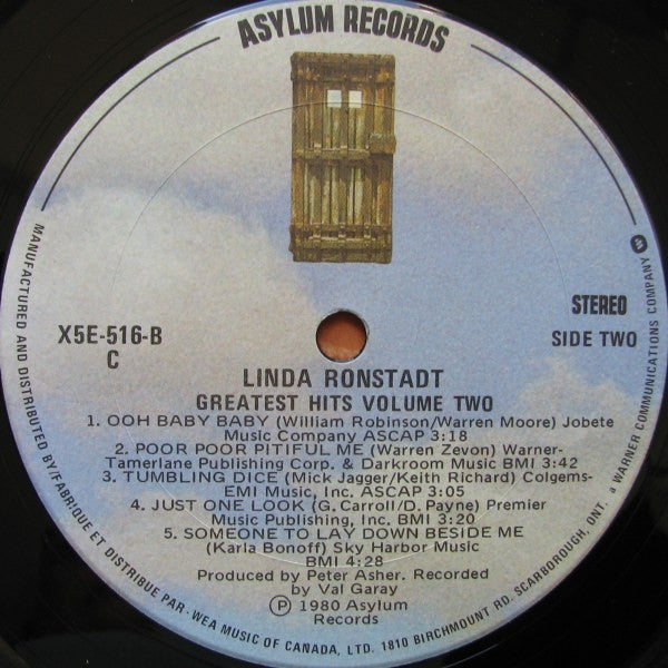 Linda Ronstadt - Greatest Hits Volume Two - 1980