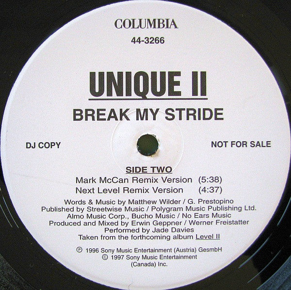 Unique II - Break My Stride