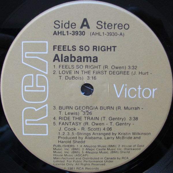 Alabama - Feels So Right - 1981