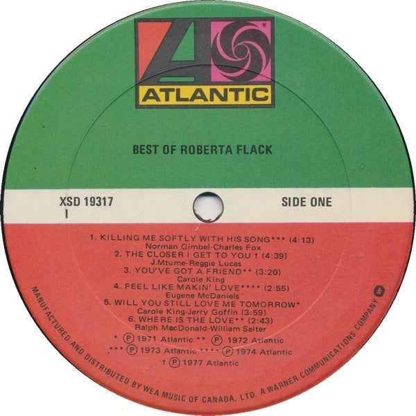 Roberta Flack - The Best Of Roberta Flack Vinyl Record