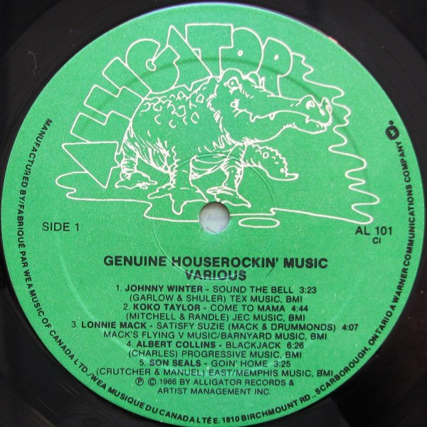 Various - Genuine Houserockin' Music - 1986
