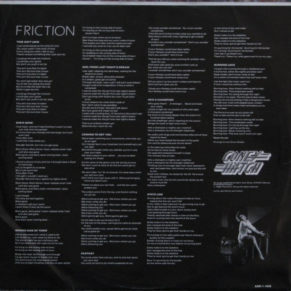 Coney Hatch - Friction - 1985