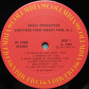 Bruce Springsteen - Greetings From Asbury Park, N.J. Vinyl Record