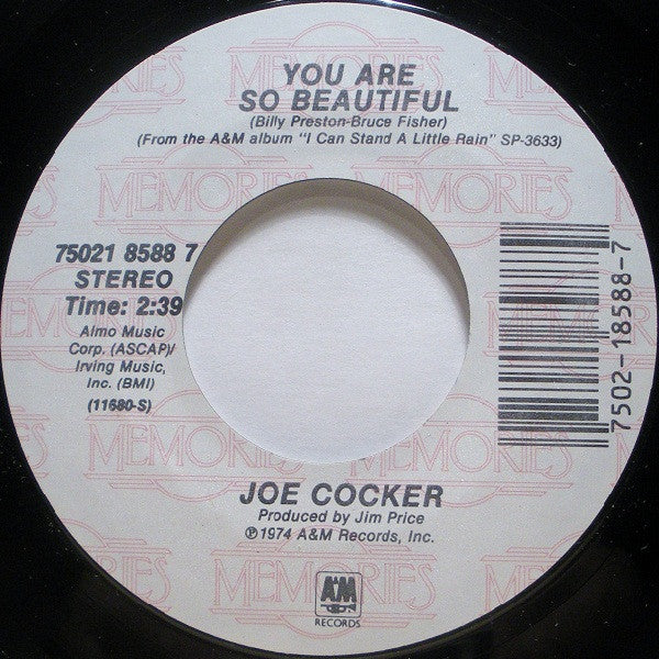 Joe Cocker - You Are So Beautiful / High Time We Went