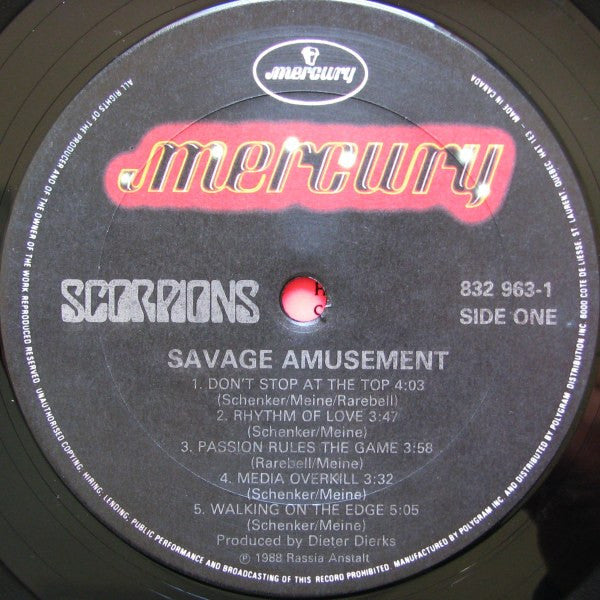 Scorpions - Savage Amusement - 1988