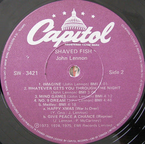 John Lennon / Plastic Ono Band, The - Shaved Fish - 1978