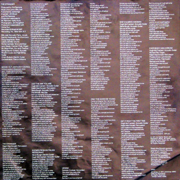 Billy Joel - The Stranger - 1977