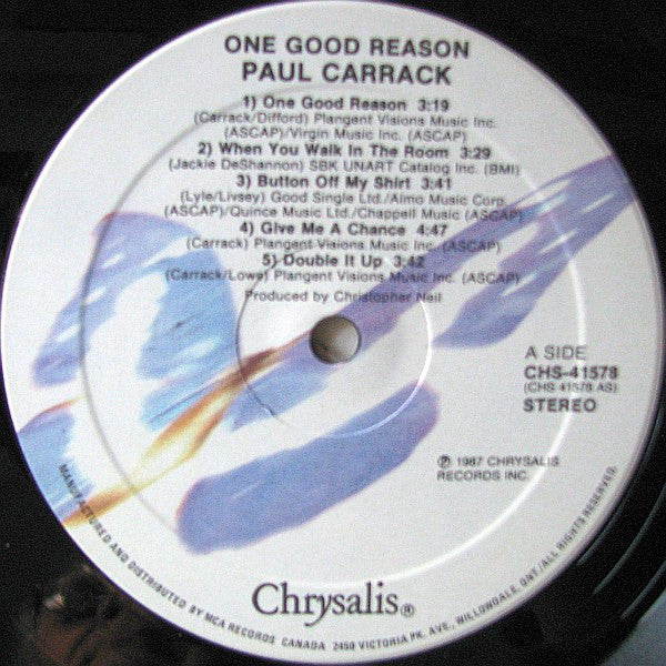 Paul Carrack - One Good Reason Vinyl Record