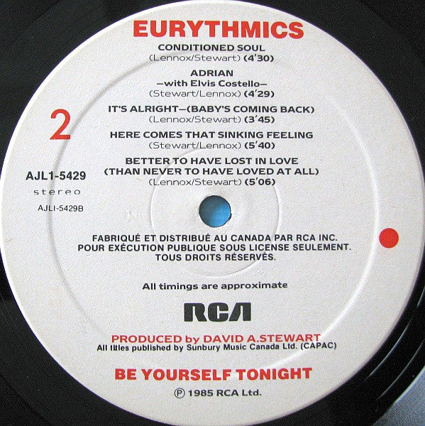 Eurythmics - Be Yourself Tonight