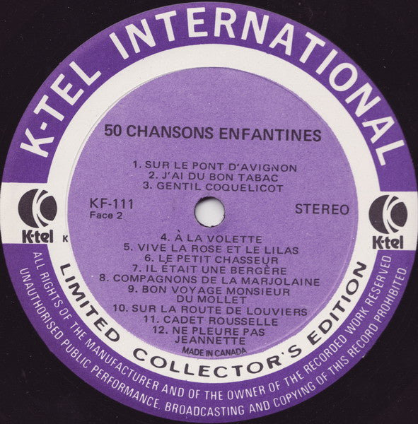 Various - Un Trésor De Musique: 50 Chansons Enfantines -