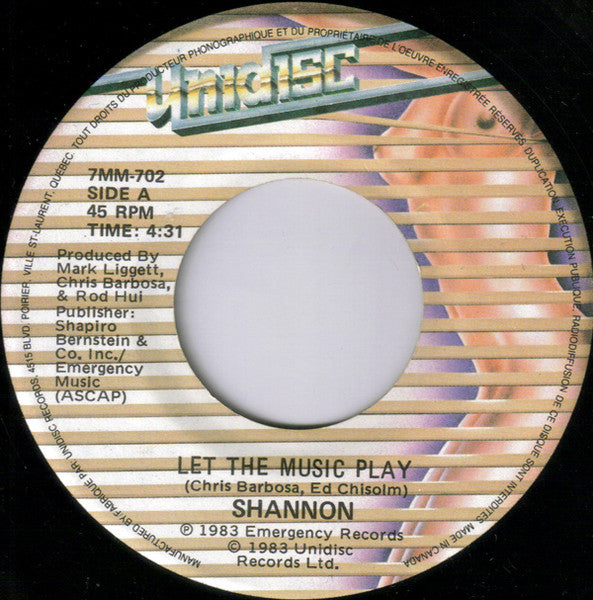 Shannon - Let The Music Play