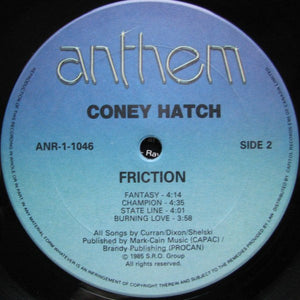 Coney Hatch - Friction - 1985