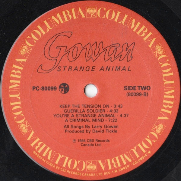 Gowan - Strange Animal - 1985
