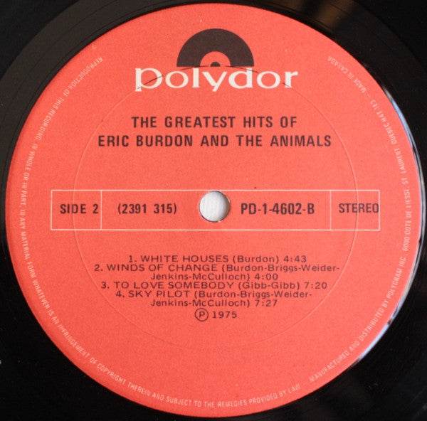 Eric Burdon & The Animals - The Greatest Hits Of Eric Burdon And The Animals