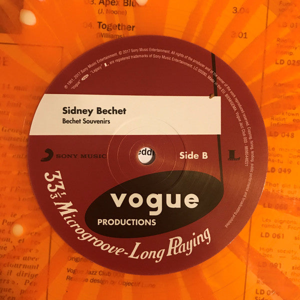 Sidney Bechet - Bechet Souvenirs Vinyl Record