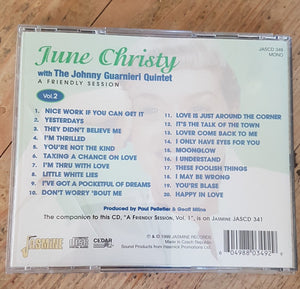 June Christy With Johnny Guarnieri Quintet - A Friendly Session Vol. 2 (CD) - 1999