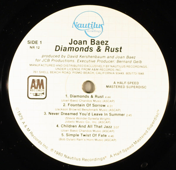 Joan Baez - Diamonds & Rust - 1980