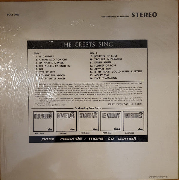Crests, The - The Crests Sing -