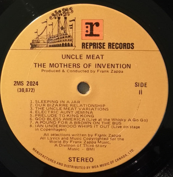 The Mothers Of Invention - Uncle Meat Vinyl Record