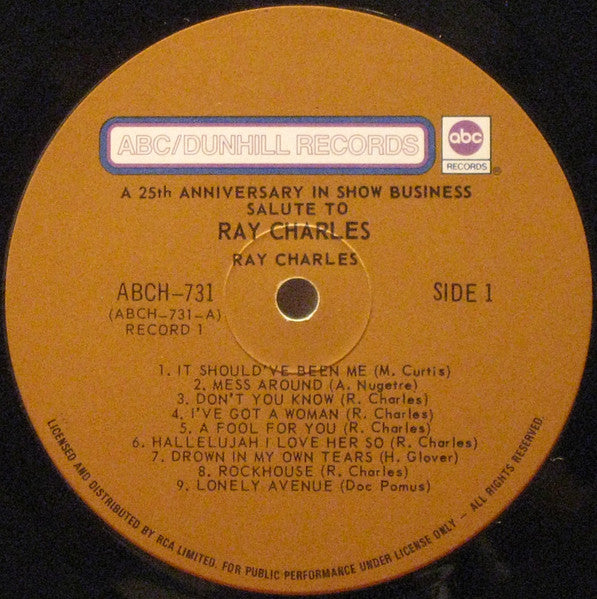 Ray Charles - A 25th Anniversary In Show Business Salute To Ray Charles - 1971