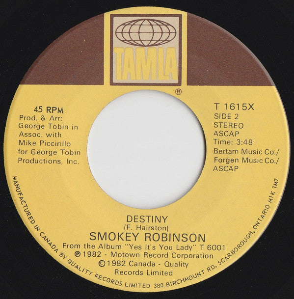 Smokey Robinson - Old Fashioned Love / Destiny