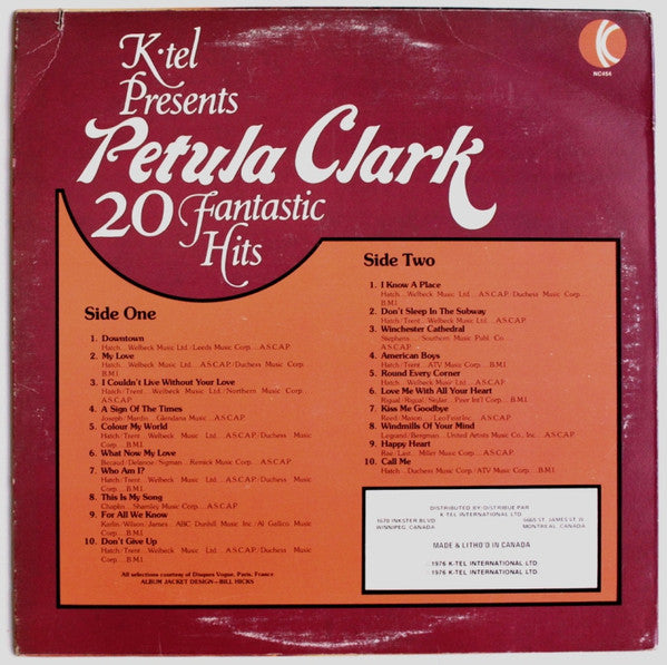 Petula Clark - 20 Fantastic Hits - 1976