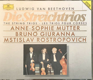 Ludwig van Beethoven, Anne-Sophie Mutter, Bruno Giuranna, Mstislav Rostropovich - Die Streichtrios = The String Trios = Les Trios Pour Cordes (CD) - 1989
