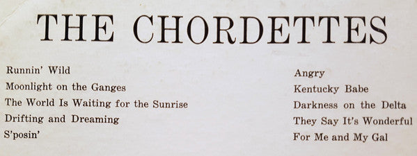 Chordettes, The - Drifting And Dreaming - 1959