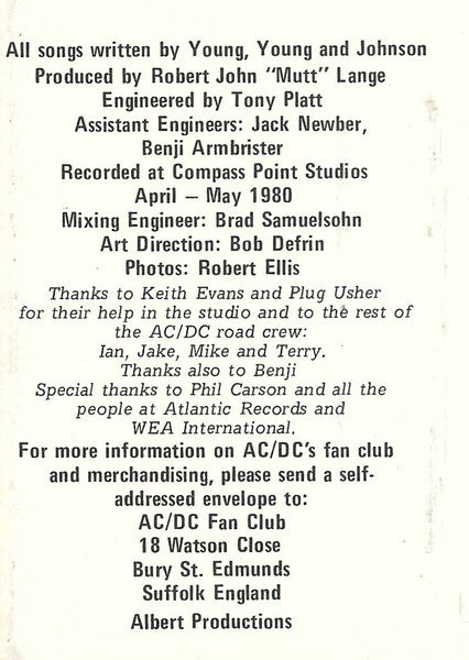 AC/DC - Back In Black -