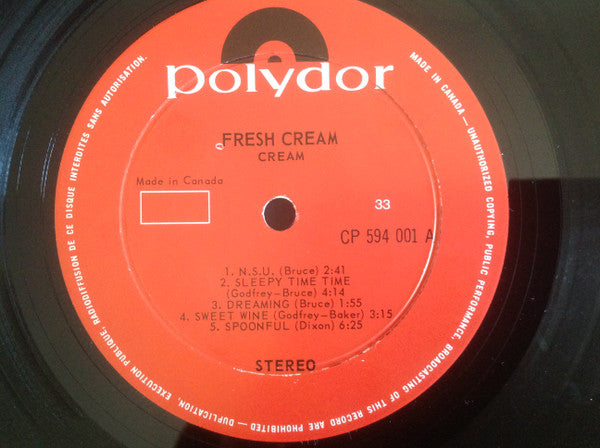 Cream - Fresh Cream - 1966