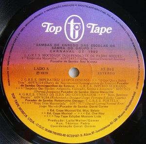 Various - Sambas-De-Enredo Das Escolas De Samba Do Grupo I - Carnaval 80 - 1979