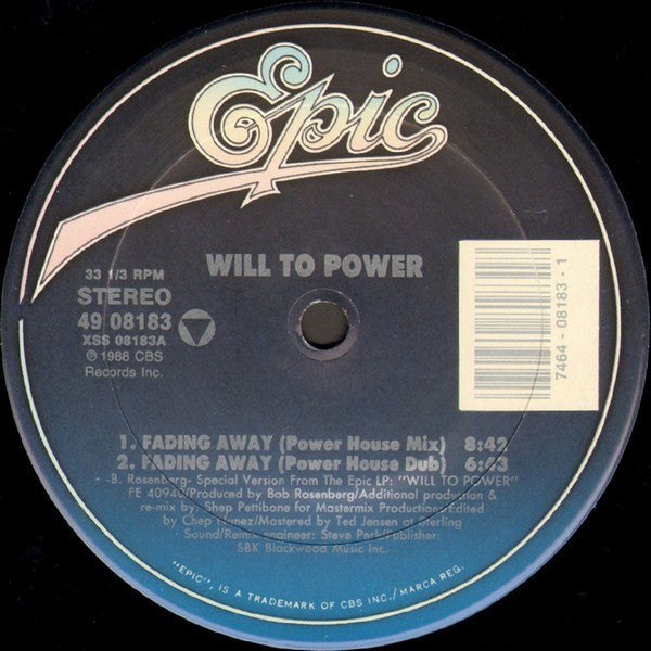 Will To Power - Fading Away