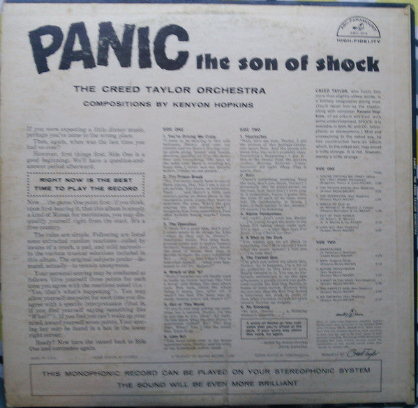 The Creed Taylor Orchestra - Panic The Son Of Shock