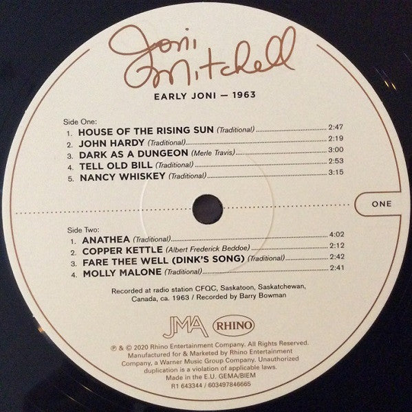 Joni Mitchell - Early Joni - 1963