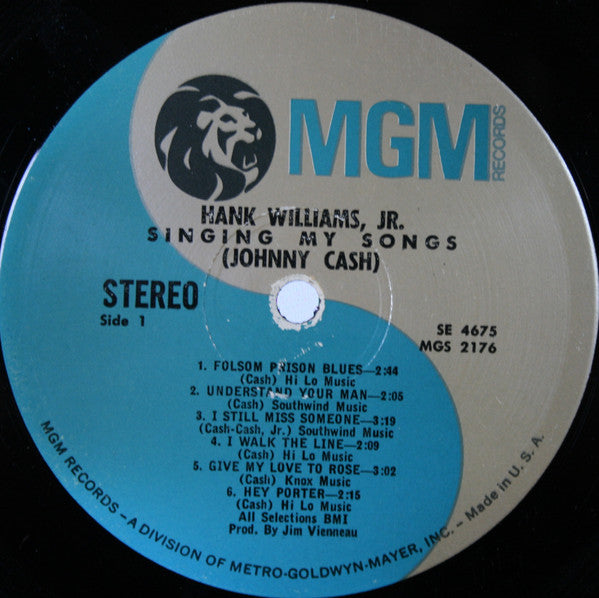 Hank Williams, Jr. - Singing My Songs (Johnny Cash) Vinyl Record