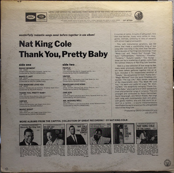 Nat King Cole - Thank You, Pretty Baby - 1967