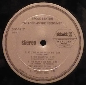 Brook Benton - As Long As She Needs Me