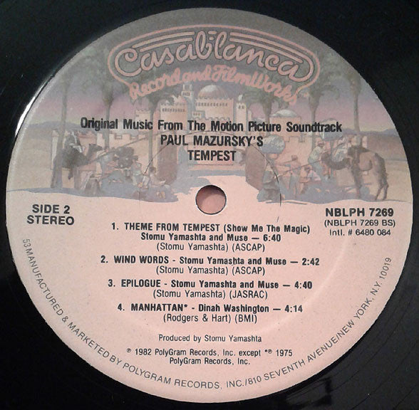 Stomu Yamash'ta - Paul Mazursky's Tempest (Original Music From The Motion Picture Soundtrack) - 1982