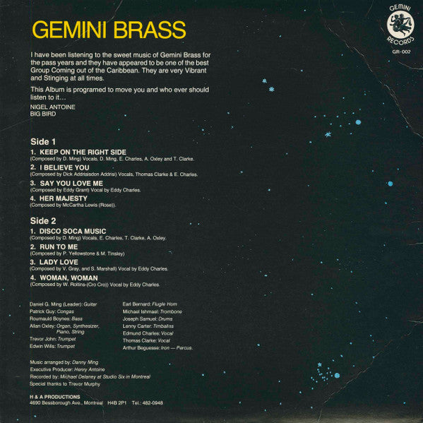 Gemini Brass - Keep On The Right Side