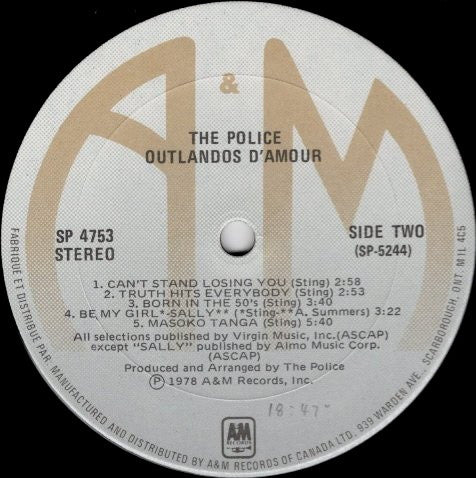 Police, The - Outlandos D'Amour - 1979