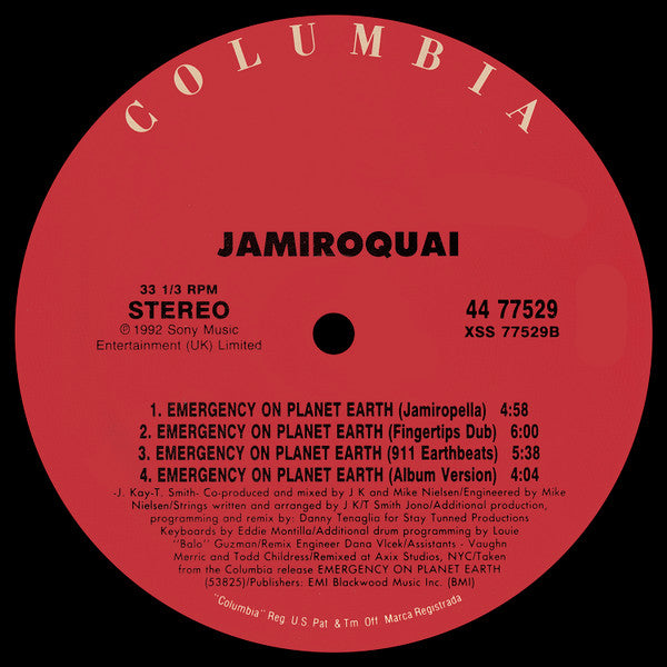 Jamiroquai - Emergency On Planet Earth (Danny Tenaglia Remixes) - 1993